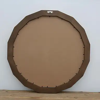 Mirror back reinforcement system - Steel radial bracing with earthquake-proof wall anchors